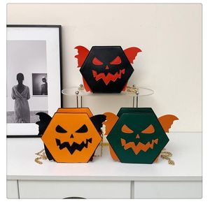 Halloween Bag New arrive 2023 Cartoon Personalized Pumpkin Bag Small Red Book Same Style Women's Chain Crossbody Small Round Bag 3 color