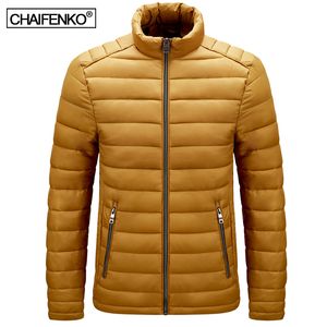 Mens Down Parkas Autumn Winter Ultralight Classic Thick Warm Stand Collar Jacket Coat Men Casual Windproof Parka Outwear 230923