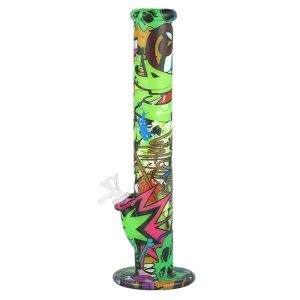 proste bongs drukowanie platformy olejowej rura wodna rura wodna Unbreakable Glow in the Dark 14 mm stawowe zestawy szklane bong zz