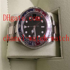 Topselling Men's Sport Watch 18K White GMT GMT Black Dial 40 mm 116719 Pepsi Bezel Red Blue Asia 2813 ruch automatyczny Mens249X