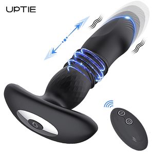 Anal Toys Thrusting Vibration Plug Wireless Remote Control för män Dildo Prostate Massager Butt Sexvaror Vuxna 18 230923