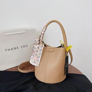 Evening Bags Korean Style Bucket Bag Portable Vegetable Basket Simple And Large Capacity One Shoulder Crossbody
