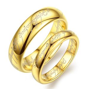 8mm US Movie Lord of Tungsten Carbide Ring Fashion S smycken fingerring för män och kvinnor The King252a