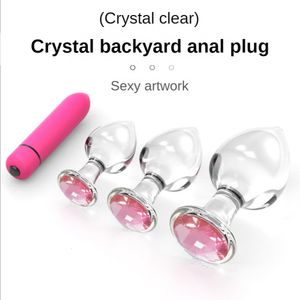 肛門のおもちゃは親密な3サイズの透明ガラス肛門の拡張カップルのセックスでエロティックなおもちゃを拡張します18クリスタルバット230923