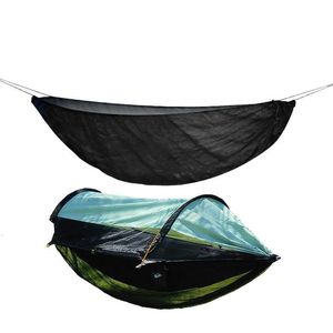 Hammocks Multipurpose Hammock Net Portable Swing Hammock Canopy For Outdoor Camping Detachable Mosquitoes Protective Net Travel Accessory 230923