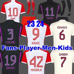 23 24 Jersey de futebol KANE 2023 2024 Bayern Football Shirt SANE GORETZKA GNABRY Camisa de Futebol Homens Kits Kids KIMMICH Fãs Jogador JOAO CANCELO Neuer