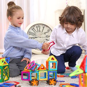 Ímãs brinquedos para crianças tamanho grande mais blocos magnéticos para crianças designer construtor conjunto brinquedos para meninos blocos de construção