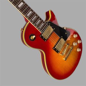 Vender!guitarra elétrica personalizada padrão, cor explosiva com hardware cromado, escala Pau rosa
