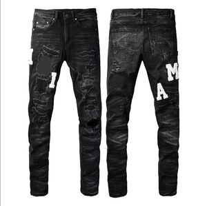 miri jeans mens designer jeans de alta qualidade moda mens jeans estilo legal designer de luxo denim calça angustiado rasgado motociclista preto azul jean slim fit motocicleta # 051