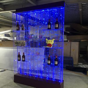 Garden Decorations Customized Water Curtain Wine Cabinet Living Room Fish Tank Decorative Acrylic Air Bubble Wall