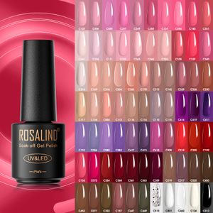 Nail Polish ROSALIND Nail Gel Vernizes Semi Permanente Pure Color Tudo para Manicure Soak Off UV Nails Art Base Top Coat UV Gel Polonês 230923