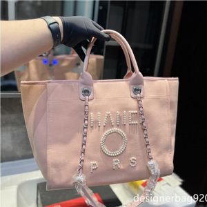 designer bag handbag summer beach tote bag C letter shoulder bag Glitter Office Bag High Quality Classic Woman Canvas Bags with Button Retro Ladies Luxurious Bag