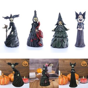 Objetos decorativos estatuetas Halloween bruxa estatueta resina estátua assustador esculturas decoração de jardim para pátio quintal gramado varanda ornamentos para casa 230923