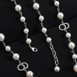 Srebrne naszyjniki luksusowe projektant biżuterii perłowe prezenty