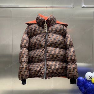 Homem mulher designer jaqueta outono e inverno feminino puffer jaquetas casaco bordado lapela com capuz zíper casual pequeno parka