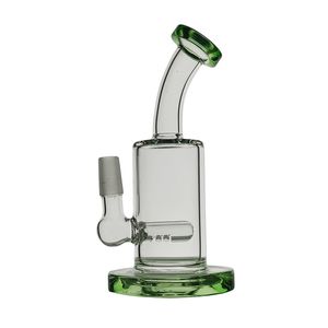 Simple Straight Hookahs Glass Bong Recycler Smoking Water Pipe Dab Rig 16cm Height with Special Joint