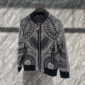 Jaquetas masculinas jaqueta de broca de luxo homens jaqueta bomber casaco de diamante moda de alta qualidade s punk club outfit magro 230923