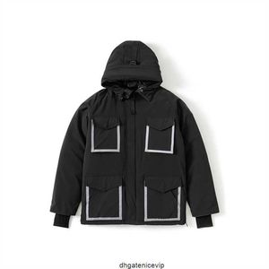 Piumino da uomo di lusso di design Cappotto invernale con cappuccio nord invernale Canada OVO Co-branding Addensare giacche calde Abbigliamento uomo Lettere riflettenti XS-XXL