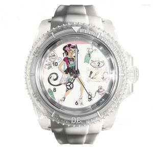 Wristwatches Transparent Silicone Watch Fashion Little Girl Color Men And Women Watches Trend Quartz Wrist