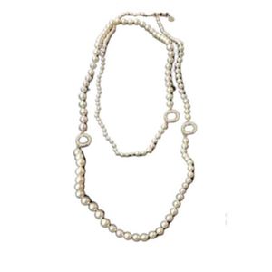 Populär mode Pearl Sweater Chain Beaded Necklace for Women Party Wedding Jewelry for Bride With Box HB521284D