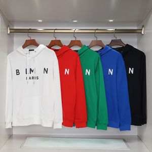 2023 winter Ba Jia new solid color brand letter printed pattern autumn and winter hoodie loose men and women the same