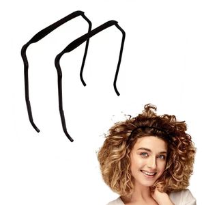 女性ヘアバンドのためのスクエアサングラスヘッドバンドヘアバンドルヘッドドレス目に見えない巻き毛フープヘアアクセサリー