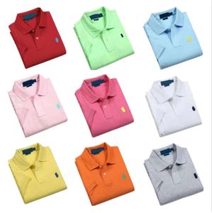 Polos Bordados Marcas Masculinas Polo Ralph Homens Casual Manga de Algodão Negócios Peito Carta Roupas Shorts Manga Grandes e Pequenos Cavalos Laurens Roupas Little Horse