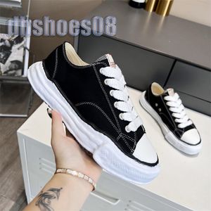 Atacado Designer Sole Dissolver Plataforma Sapatos de Lona Lavado Estilo MMY Homens Sapato Casual Mihara Mulheres Sapatilhas Vintage Lace-up Yasuhiro Preto Branco Sólido Homens Sneaker