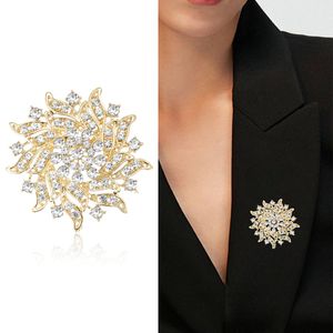 Takı Büyük boyutlu gümüş kaplama berrak rhinestone kristal vintage diamante düğün broş pimi