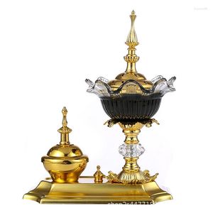 Candle Holders Arabic Incense Burner Two-piece Set Middle Eastern Crystal Spice Jar Home Decoration Party Ornaments