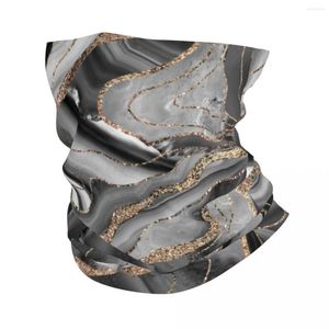 Eşarplar Agate Gold Glitter Mermer Bandana Boyun Kapağı Baskılı Modern Balaclavas Maske Eşarp Sıcak tavan balıkçılığı Erkek Kadınlar Yetişkin