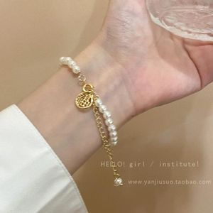 Strand High-end Fu Brand Wiselant Bransoletka Pearl INS NISHE Design Girl Temperament Prosta biżuteria ręczna