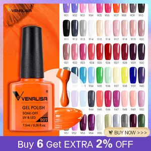 Smalto per unghie Venalisa 7,5 ml Smalto per unghie Canni Nail Supply All'ingrosso Soak Off Gel UV LED Lacca per unghie Glitter Polish Gel a lunga durata 230923