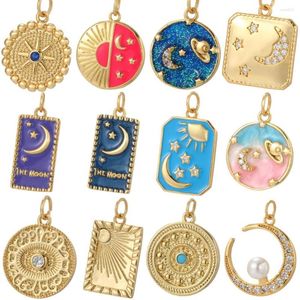 Ciondoli Turchia Evil Blue Eye Sole Luna Stella per creazione di gioielli Colore oro Fai da te Orecchini Bracciale Collana Articoli sfusi all'ingrosso