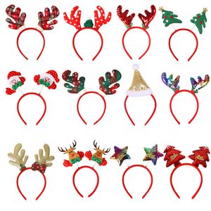 Party Hats Merry Christmas Decorations For Home Elk Santa Claus Snowman Tree Headband Hair Accessories Xmas Year Decor 230923