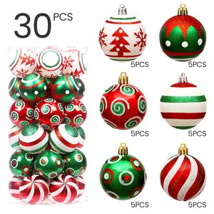 Decorações de Natal 30pcs Bola Árvore Decoração Enfeites para Decoração de Casa Xmas Pendurado Pingentes Ano Acessórios 230923