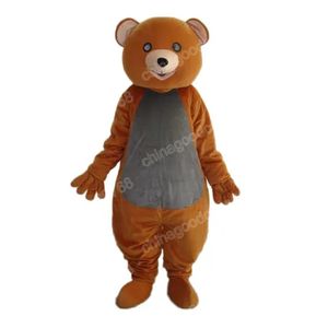 Desempenho urso marrom mascote traje de alta qualidade halloween fantasia vestido de festa personagem dos desenhos animados terno carnaval unisex outfit