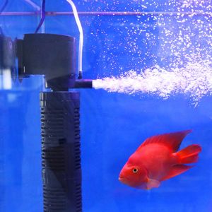 ろ過加熱3 in 1サイレントエアレーション浄水器内部ポンプ潜水式水族館フィルター酸素230923