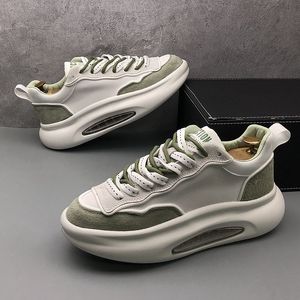 European Style Dress Business Party Wedding Shoes Spring Fashion White Breating Casual Sneakers Ound Toe Air Cushion Business Leisure Walking Loafers H3