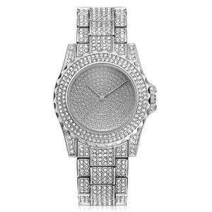Top relógios masculinos congelados movimento de quartzo todos os diamantes relógio casual vestido relógio de pulso estilo de vida relógio à prova d' água para amante anal2533
