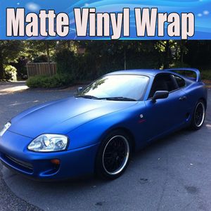 Dark Blue Matte Vinyl Auto Wrapping Foile with Air Bubble For Car Stickers FedEx Size 1 52 30m Roll242F