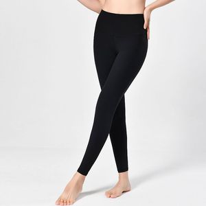 Mulheres de cor sólida calças de yoga cintura alta esportes ginásio wear leggings elástico de fitness senhora geral completo collants treino das mulheres calças tamanho m l