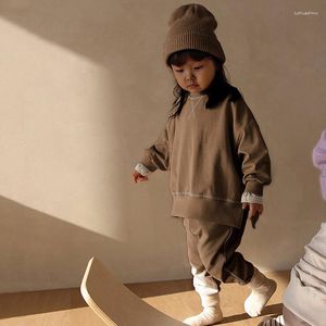 Clothing Sets Children Set 2023 Spring Autumn Fashionable Korean Style Boys And Girls Loose Casual Cotton Long Sleeved Sports