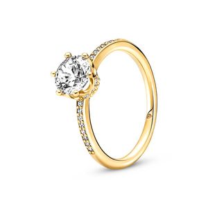 Кольца с бриллиантами для женщин, кольцо с муассанитом, ювелирные изделия из розового золота, серебра, Пандора, роскошное кольцо, модные украшения для мужчин, подарок на день рождения, рождественский подарок, размер 5-9