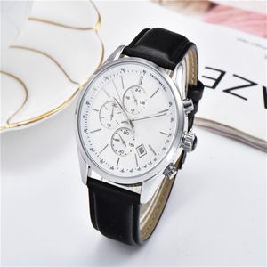 Najwyższej jakości męski boss zegarek Wszystkie wskaźniki Chronograph Quartz Watch skórzany pasek Męski Stopcatch Monte LU250i