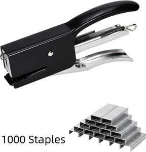 No.1210 Hand-Held Stapler Metal Labor-Saving Strong And Durable Stapler Hand Pliers Includes 1000 Staple Color Random 230923