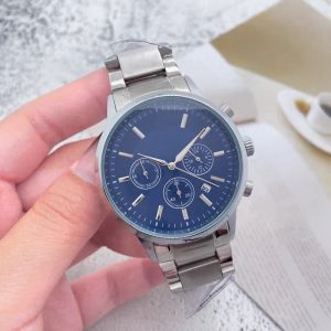 2023 New luxury mens watches All Dials Working Quartz Watch high quality Top Brand Chronograph clock Steel belt fashion montre de luxe Six needle work wholesale