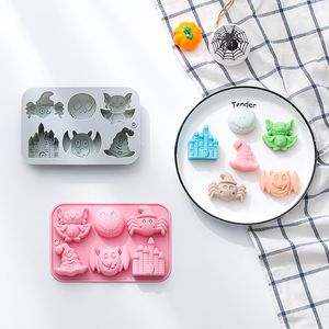 "6 Bat Castle and Halloween Theme Silicone Mold Set"