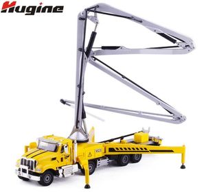 Alloy Diecast Concrete Pump Truck 155 80cm Folding Pipe 4 Telescope Stand Construction Truck Model Collection Gift For Kids Toy J99415342