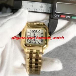 Yeni sürüm SATIN KADINLARI İZLE SWERTCHATCH 30MM Otomatik Sarı Altın Paslanmaz Çelik Bilezik Lüks Lady Watch 3044